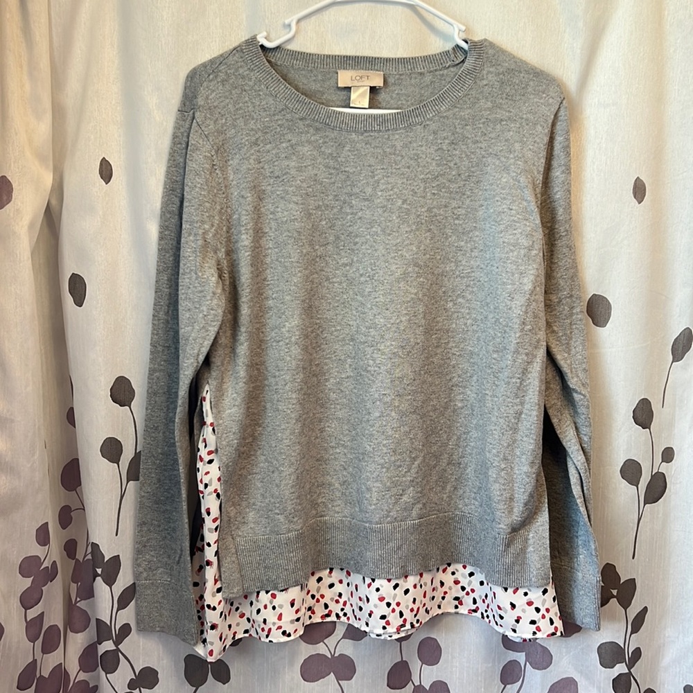 Loft mixed media sweater